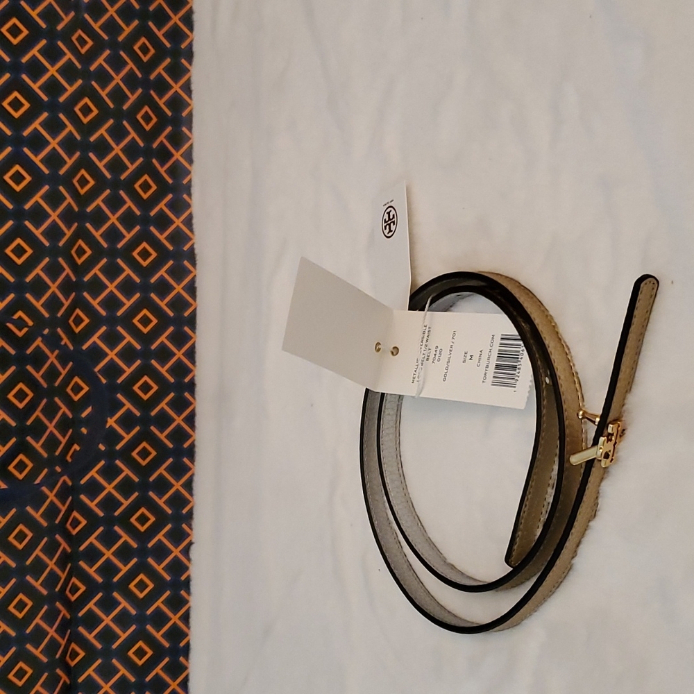 TORY BURCH ⭐️FIRM PRICE!⭐️ NEW! TORY BURCH Reversible Logo Waist Belt 1/2 - Picture 9 of 9